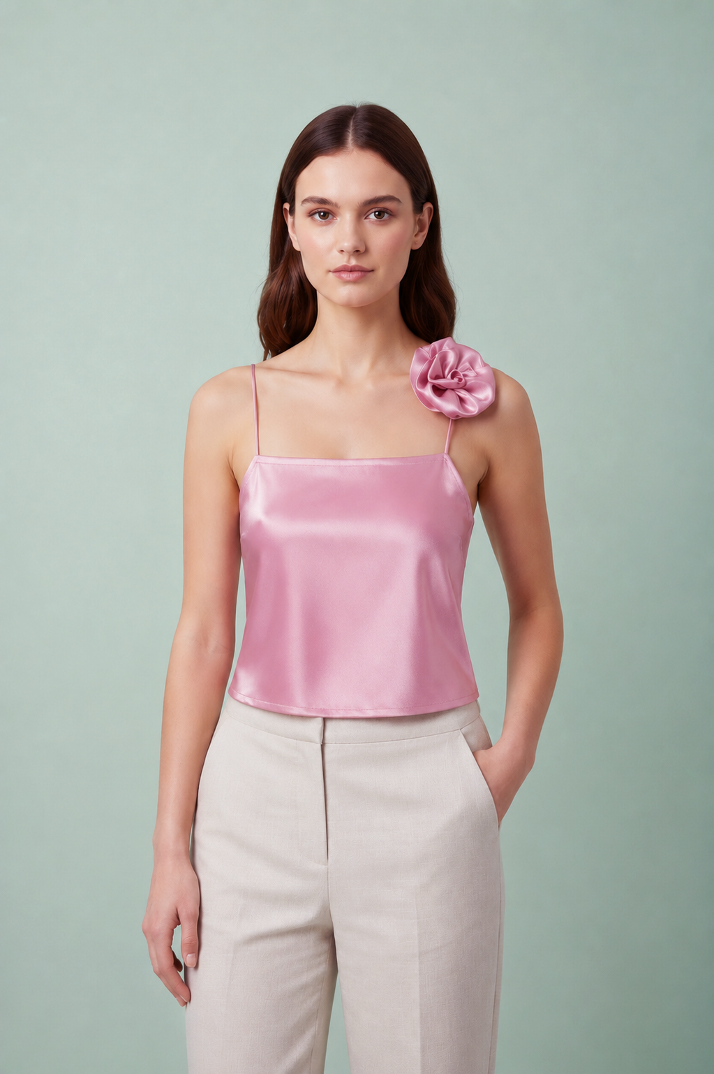 Rosaline Satin Cami Top