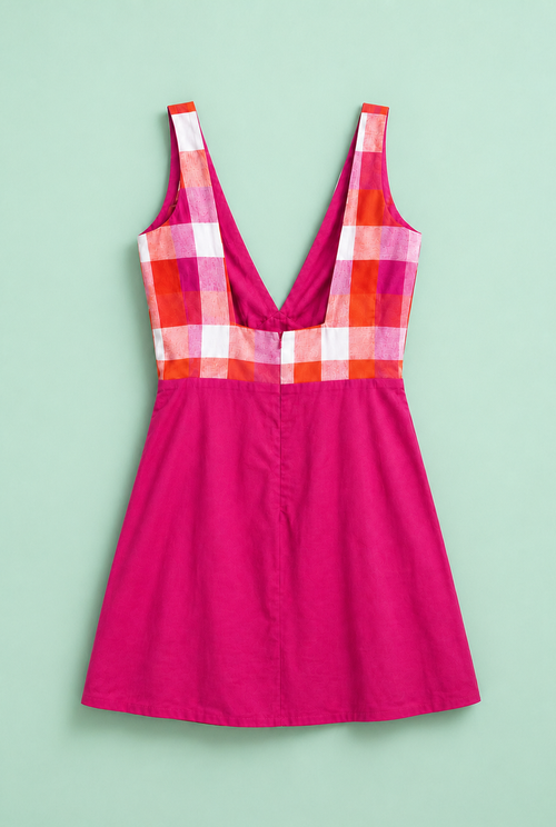 Lovebug Checked Short Dress
